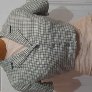 Green Striped Crop Top